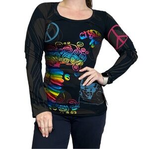 Crystal Rock by Christian Audigier Ed Hardy Y2K Long Sleeve Top NEW With Tags XS